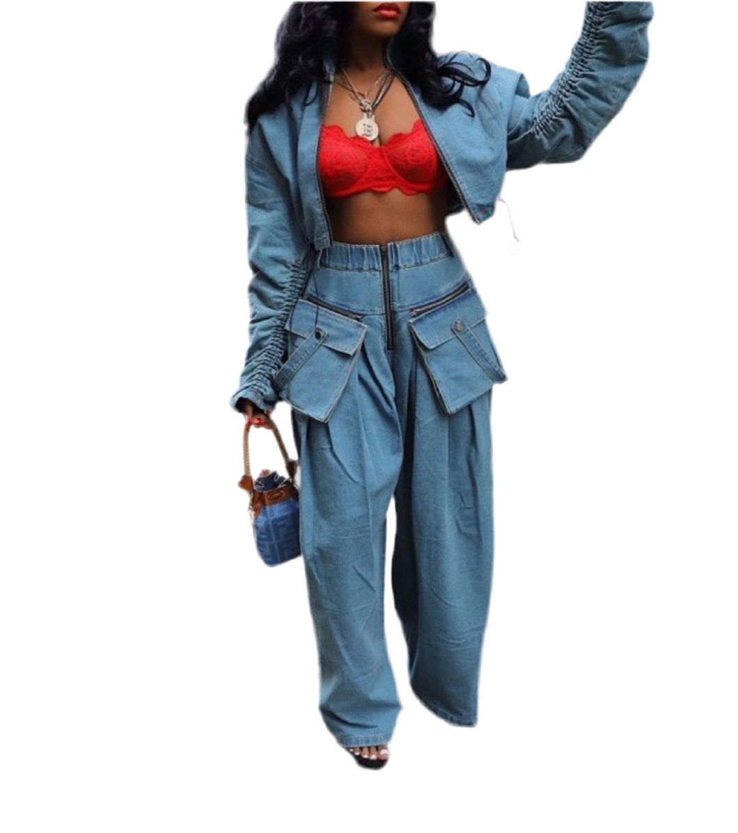 How It’s Going Down (2Pc Denim Set)