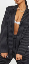 Load image into Gallery viewer, OVERSIZED “PINSTRIPED BLAZER”
